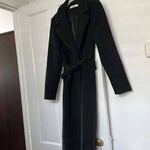Long Black Oversized Peacoat